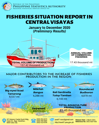 Fisheries Situation in Central Visayas - January to December 2020 (Preliminary Results)