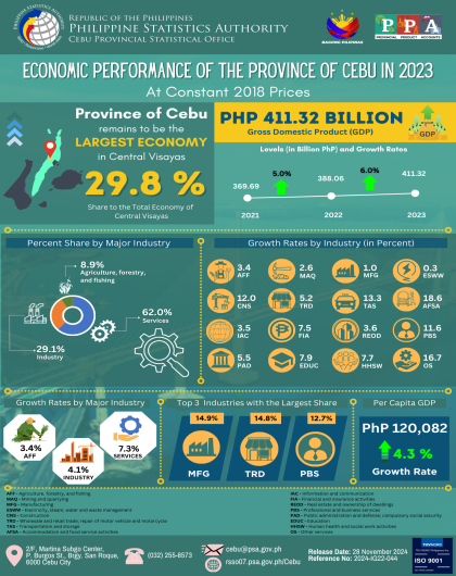 Economic Performance of the Province of Cebu in 2023