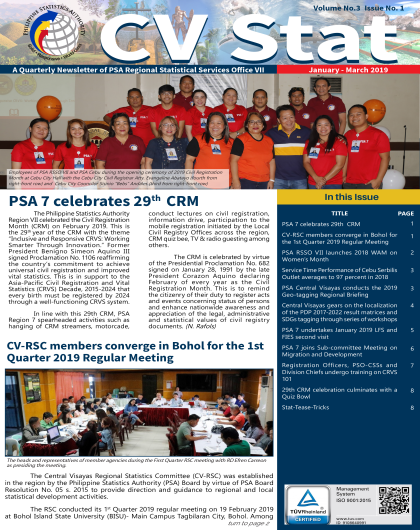 First Quarter 2019 Newsletter