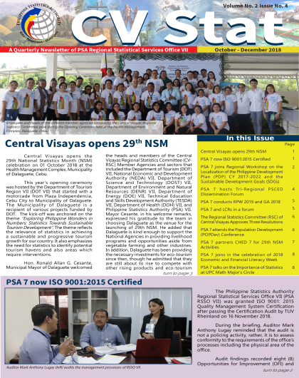 Fourth Quarter 2018 Newsletter