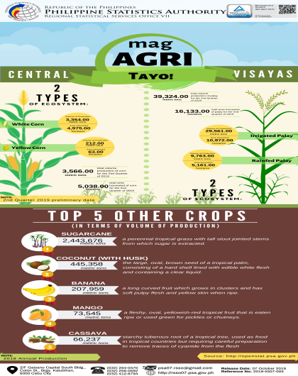 Cereals (2nd Quarter 2019) and Other Crops (2018 Production)