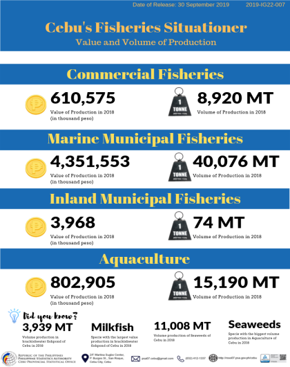 Cebu's Fisheries Situationer Value and Volume of Production