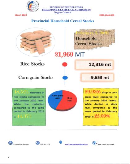 NegOr Household Cereal Stocks, February 2020