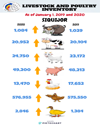 LIVESTOCK and POULTRY INVENTORY as of January 1, 2019 and 2020