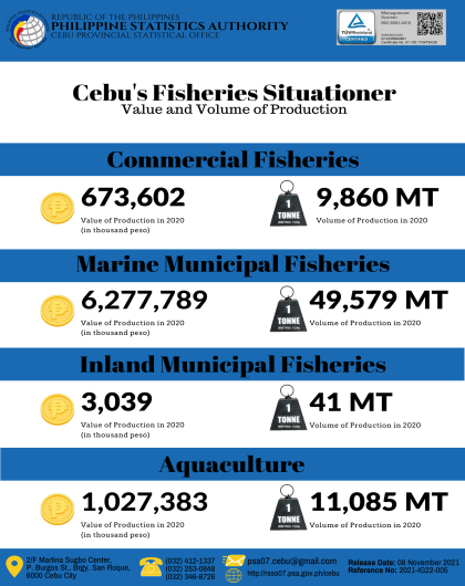 Cebu's Fisheries Situationer Value and Volume of Production
