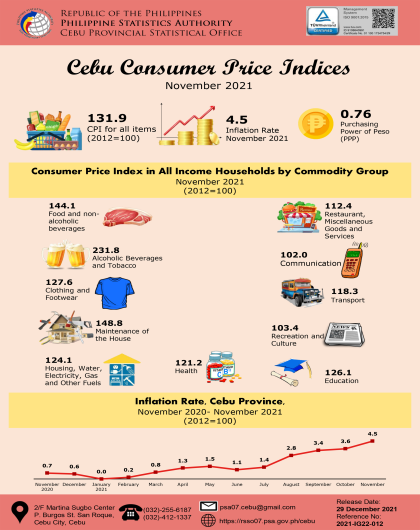 Cebu Consumer Price Indices 