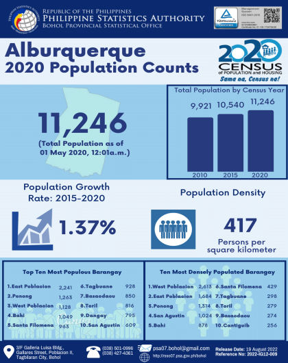 2020 Bohol Population Counts - Alburquerque