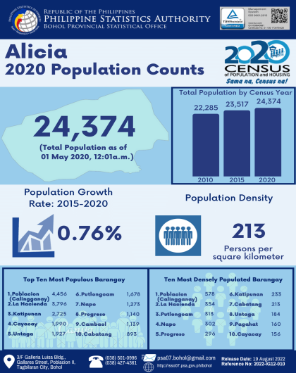 2020 Bohol Population Counts - Alicia