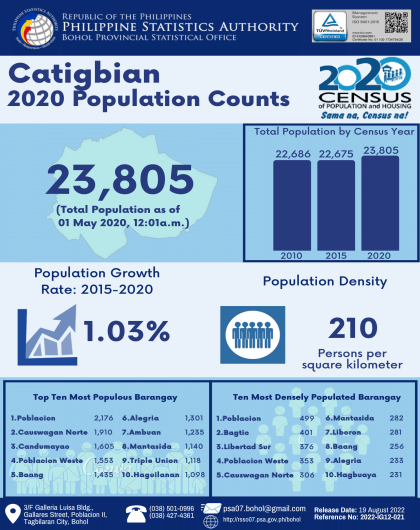 2020 Bohol Population Counts - Catigbian