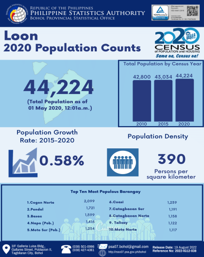 2020 Bohol Population Counts - Loon