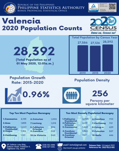 2020 Bohol Population Counts - Valencia