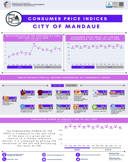 Consumer Price Indices of the City of Mandaue