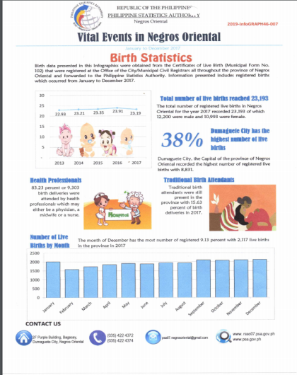 2017 Birth Statistics in Negros Oriental