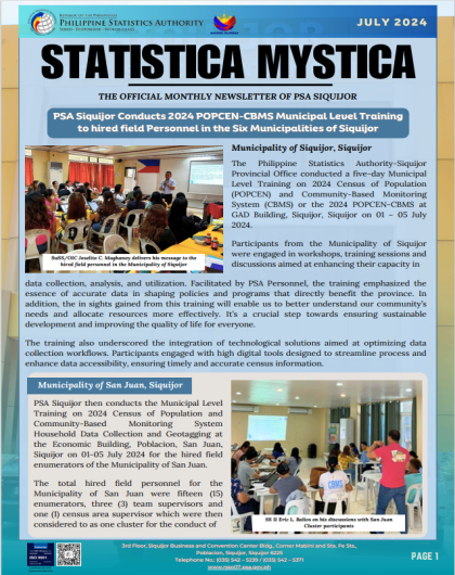 STATISTICA MYSTICA, July 2024