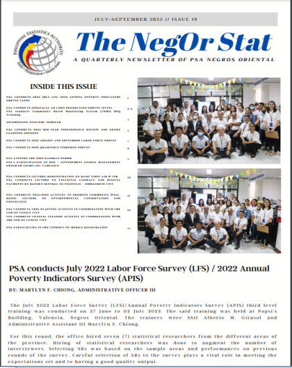 The NegOr Stat_3rd Quarter 2022 Newletter