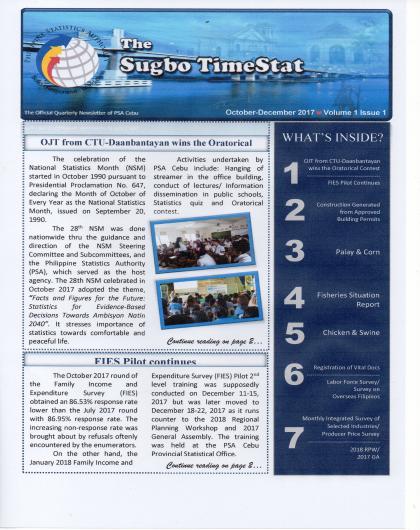 The Sugbo TimeStat Vol 1 Issue 1